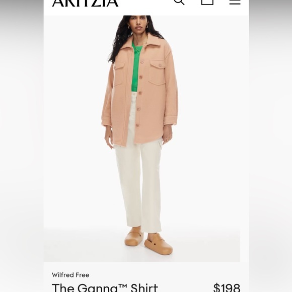 Aritzia Ganna Shirt Jacket, XS, Chasm - Picture 2 of 2